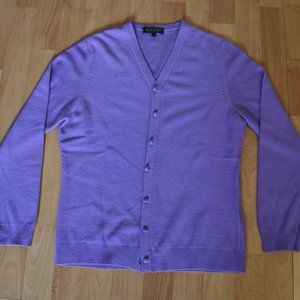 Marlowe 100% Cashmere Lilac Cardigan Made in Italy